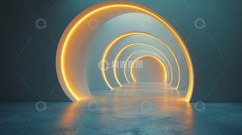 高清大图下载【趣麦麦图】抽象隧道