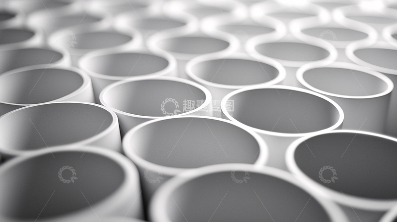 高清大图下载【趣麦麦图】整齐排列的白色圆形管道