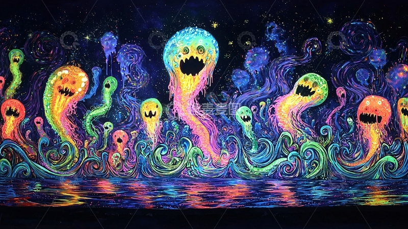 高清大图下载【趣麦麦图】彩虹幽灵