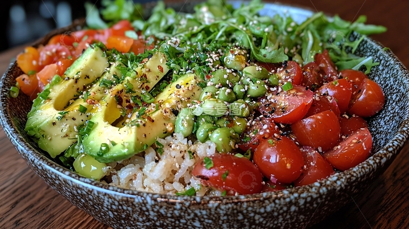 高清大图下载【趣麦麦图】健康营养美味的沙拉碗