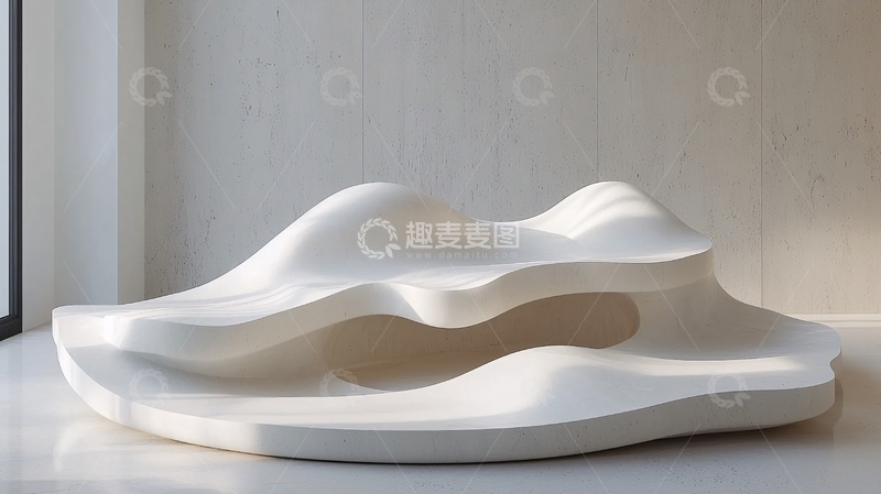 高清大图下载【趣麦麦图】白色抽象雕塑