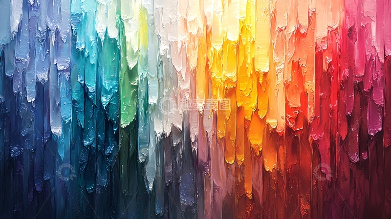 高清大图下载【趣麦麦图】彩虹油画