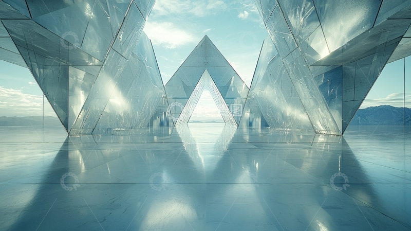 高清大图下载【趣麦麦图】抽象几何建筑