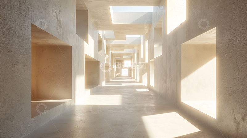 高清大图下载【趣麦麦图】光影走廊15