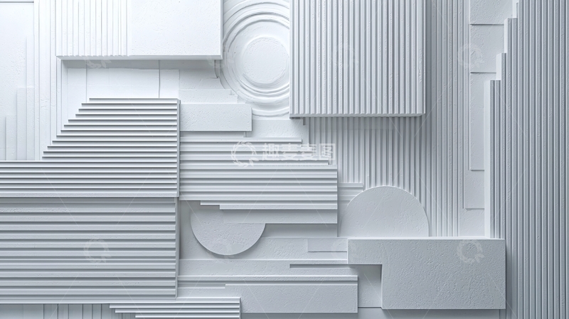 高清大图下载【趣麦麦图】抽象几何白底纹理