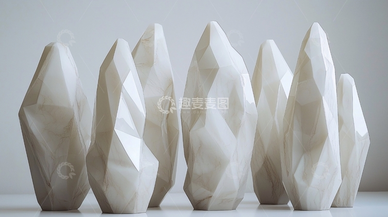高清大图下载【趣麦麦图】抽象几何雕塑