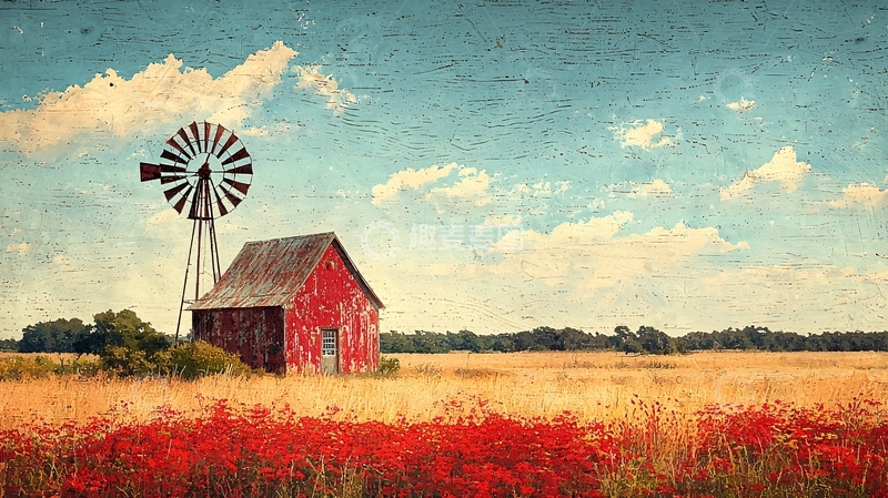 高清大图下载【趣麦麦图】红色谷仓