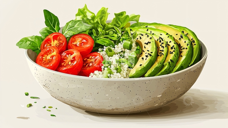 高清大图下载【趣麦麦图】健康轻食沙拉碗