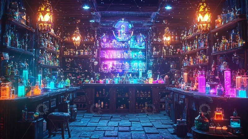 高清大图下载【趣麦麦图】神秘魔法药剂师工作室