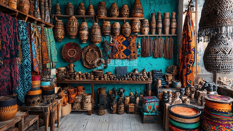 高清大图下载【趣麦麦图】异域风情手工艺品商店