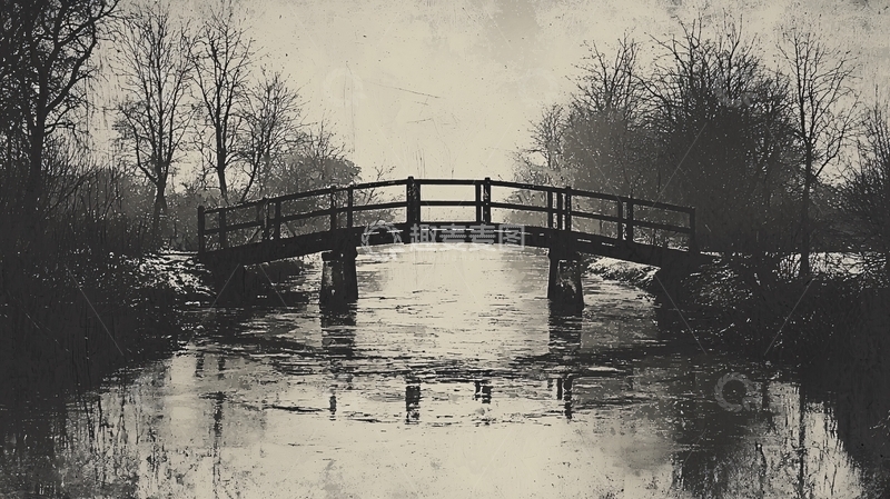 高清大图下载【趣麦麦图】黑白桥梁照片