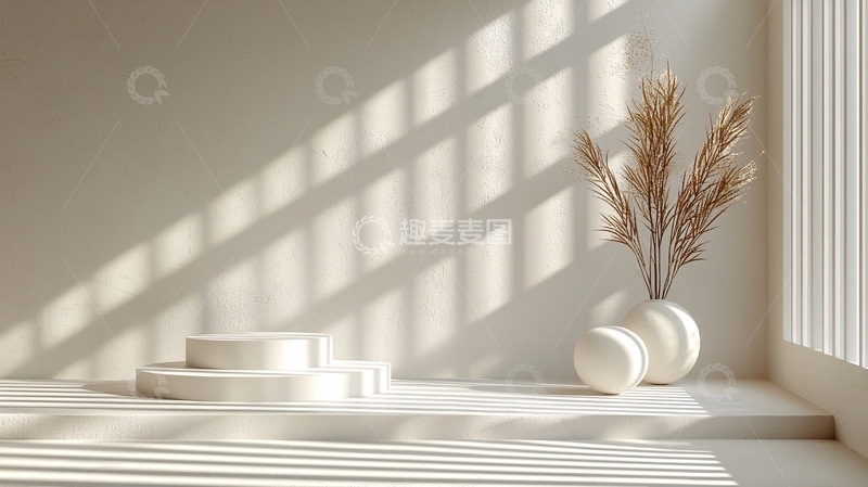 高清大图下载【趣麦麦图】极简白色背景产品展示