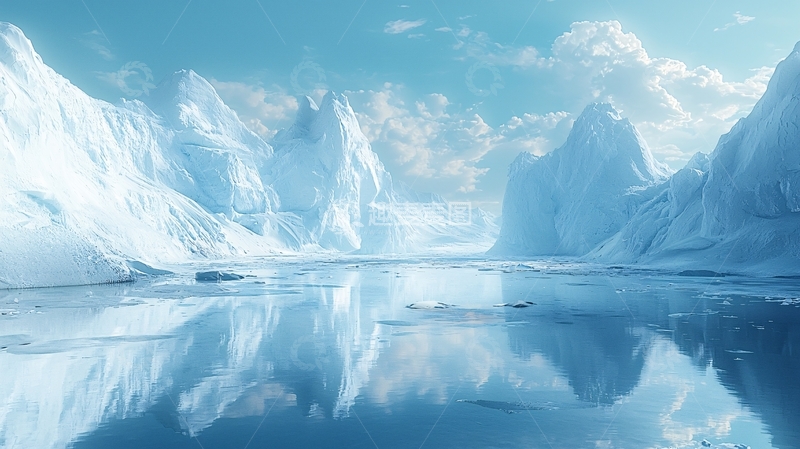 高清大图下载【趣麦麦图】冰川覆盖的山脉