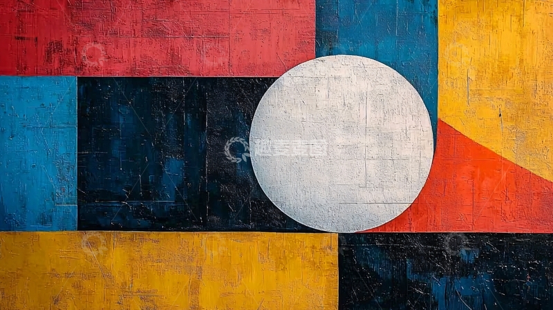 高清大图下载【趣麦麦图】抽象几何彩色块面