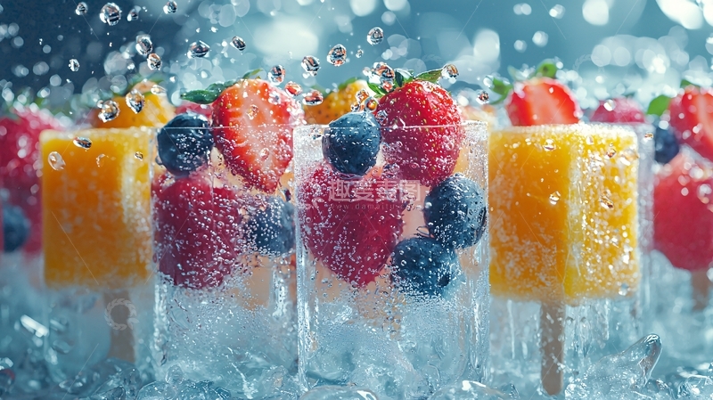 高清大图下载【趣麦麦图】水果冰棍