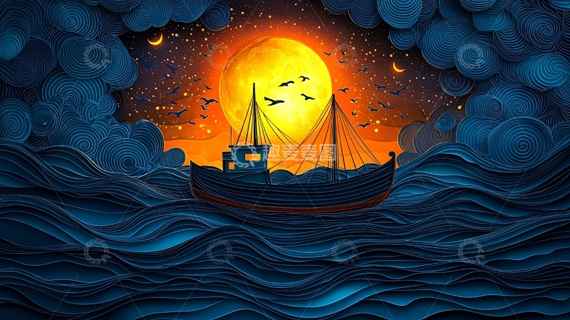 高清大图下载【趣麦麦图】暗夜航行