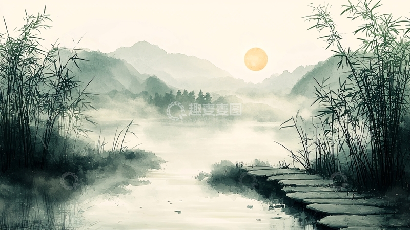高清大图下载【趣麦麦图】水墨山水