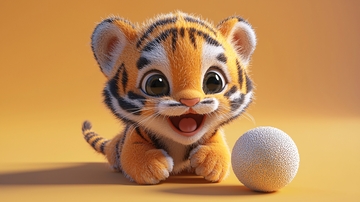 可爱卡通小老虎