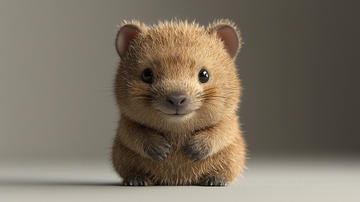 可爱毛茸茸的小动物