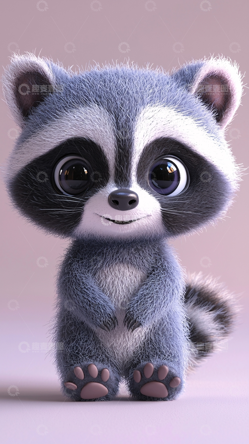 高清大图下载【趣麦麦图】超萌卡通小浣熊
