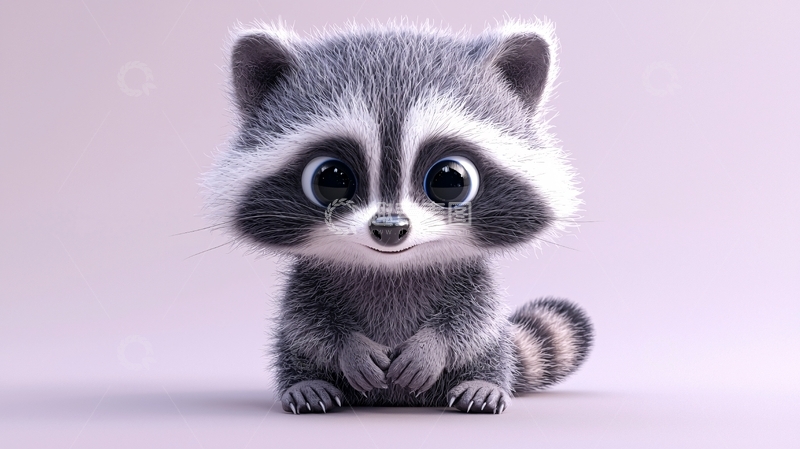 高清大图下载【趣麦麦图】超萌卡通小浣熊