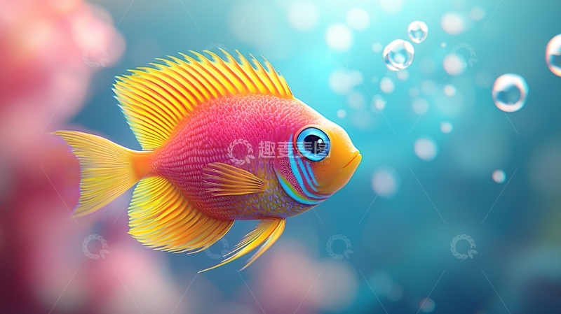 高清大图下载【趣麦麦图】彩色小鱼