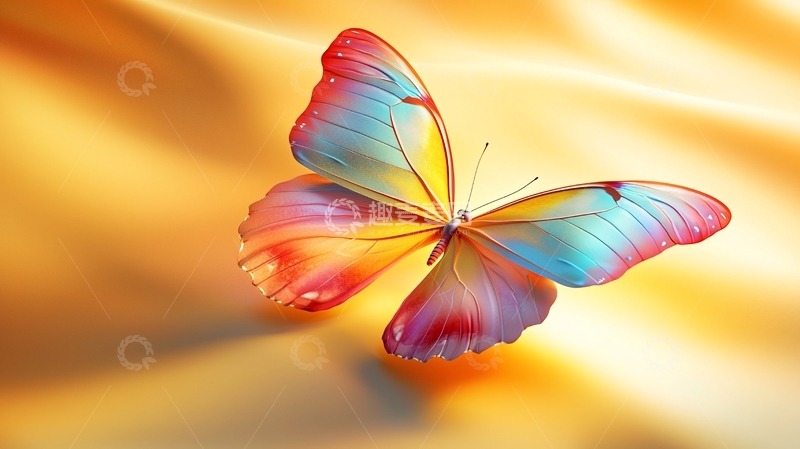 高清大图下载【趣麦麦图】彩色蝴蝶