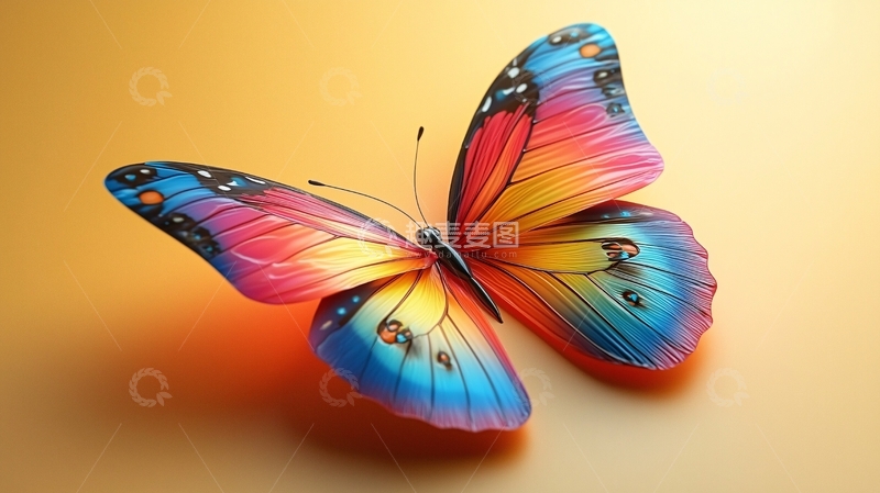 高清大图下载【趣麦麦图】彩色蝴蝶
