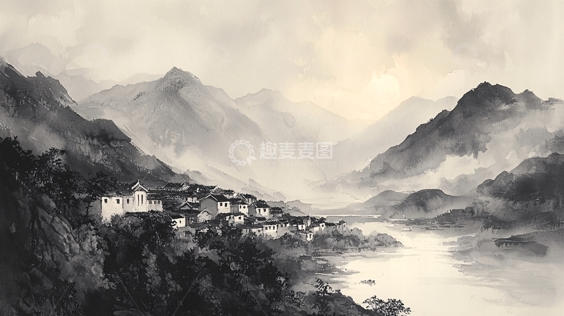 高清大图下载【趣麦麦图】水墨画