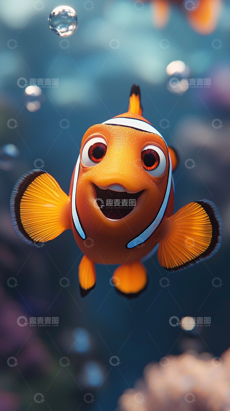 高清大图下载【趣麦麦图】快乐的小丑鱼