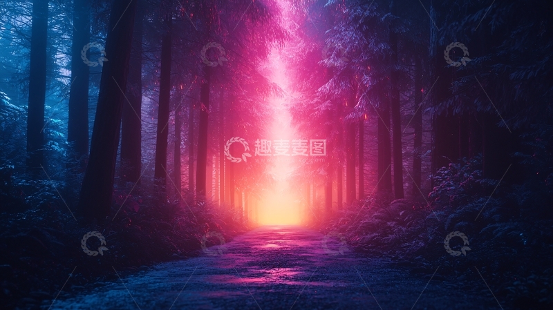 高清大图下载【趣麦麦图】梦幻森林小路106