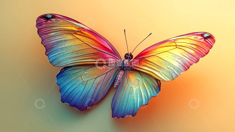 高清大图下载【趣麦麦图】彩色蝴蝶