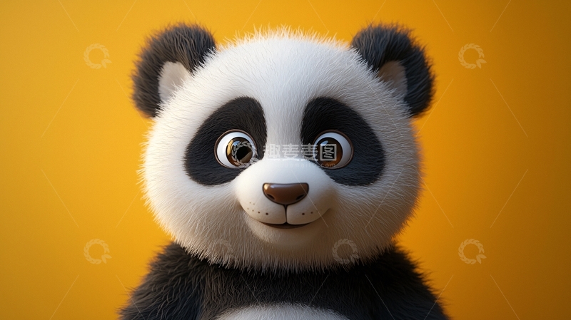 高清大图下载【趣麦麦图】可爱卡通熊猫