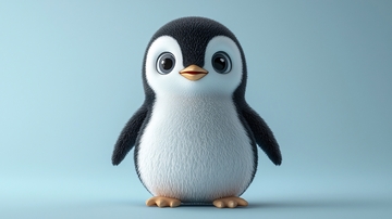 可爱的小企鹅卡通形象