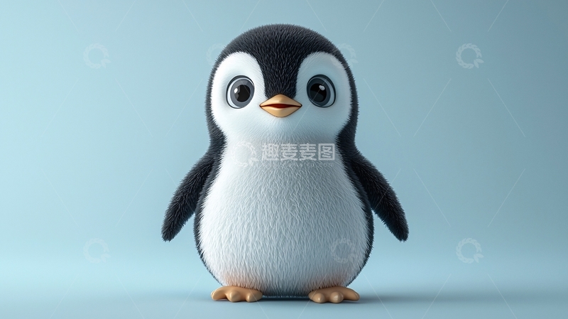 高清大图下载【趣麦麦图】可爱的小企鹅卡通形象
