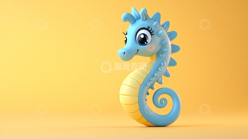高清大图下载【趣麦麦图】卡通海马