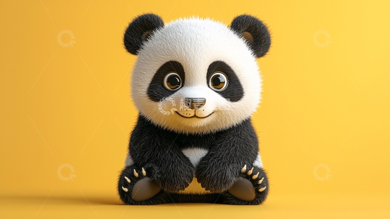 高清大图下载【趣麦麦图】卡通熊猫