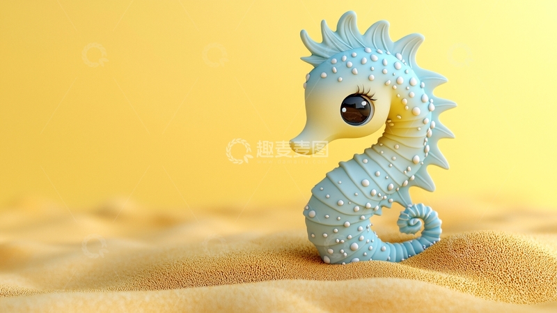 高清大图下载【趣麦麦图】可爱卡通海马