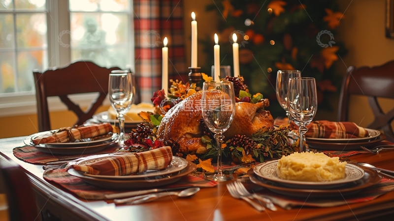 高清大图下载【趣麦麦图】感恩节晚餐