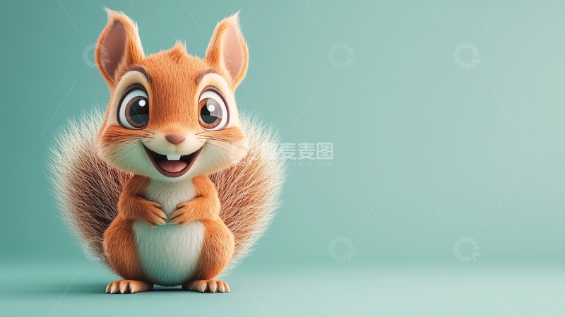 高清大图下载【趣麦麦图】可爱卡通小松鼠