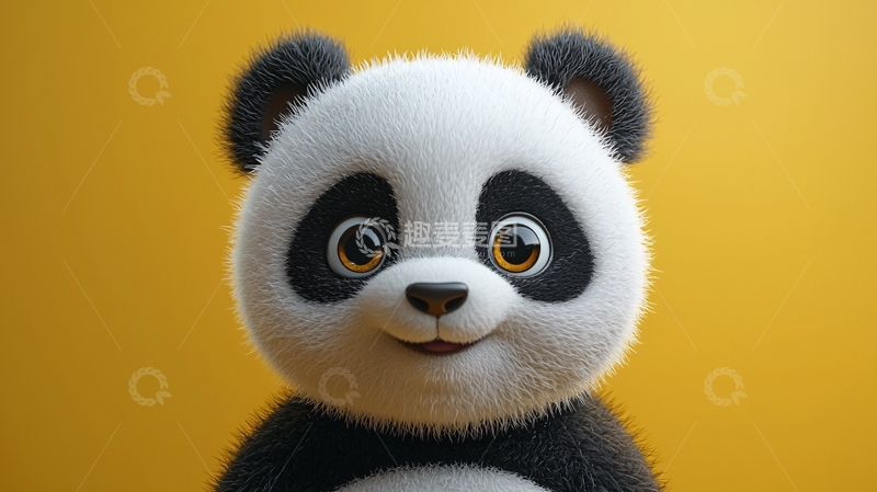 高清大图下载【趣麦麦图】卡通熊猫
