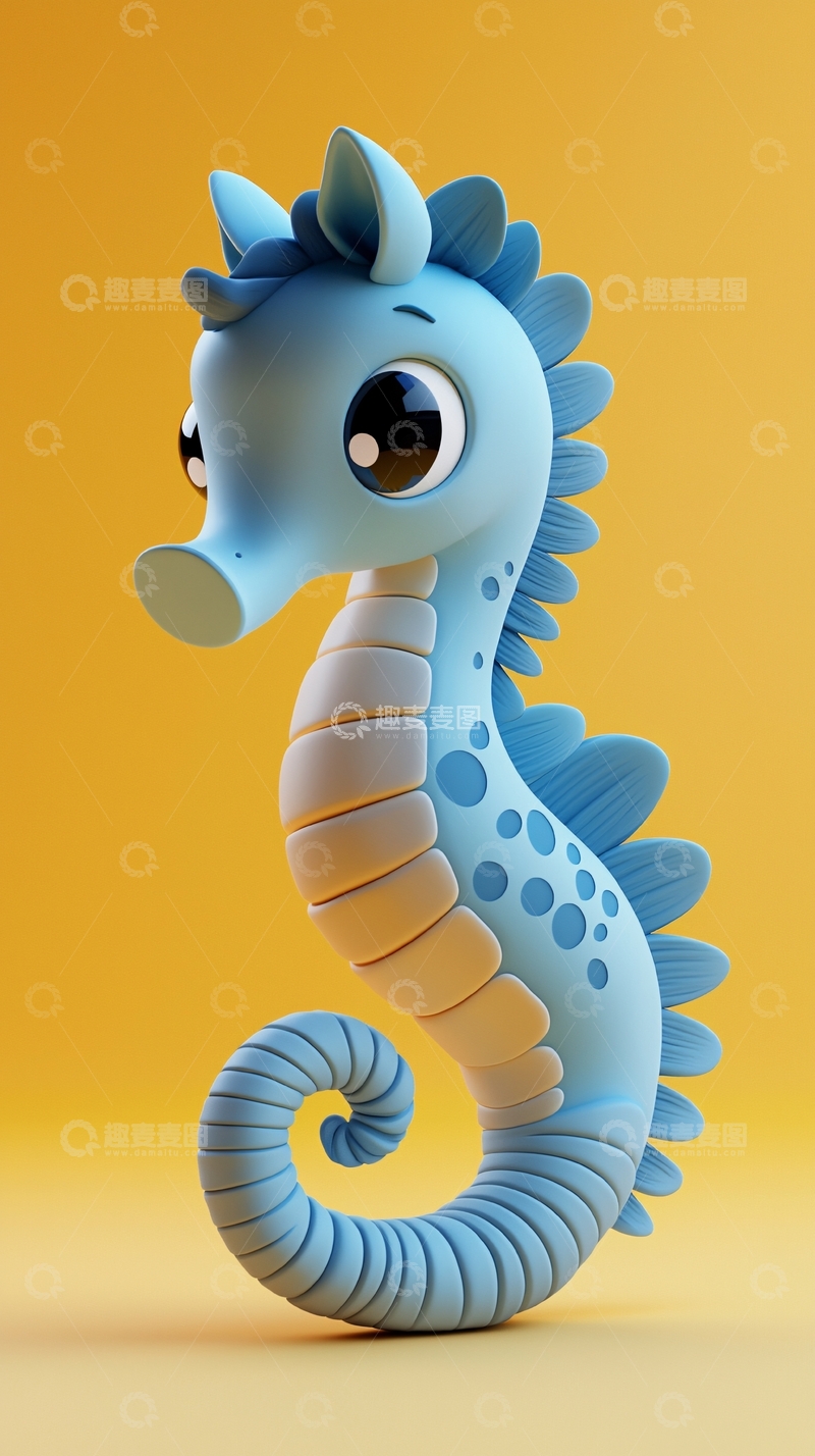 高清大图下载【趣麦麦图】卡通海马