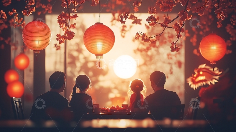 高清大图下载【趣麦麦图】家庭团圆