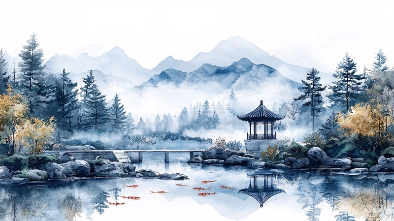 高清大图下载【趣麦麦图】水墨山水画1010