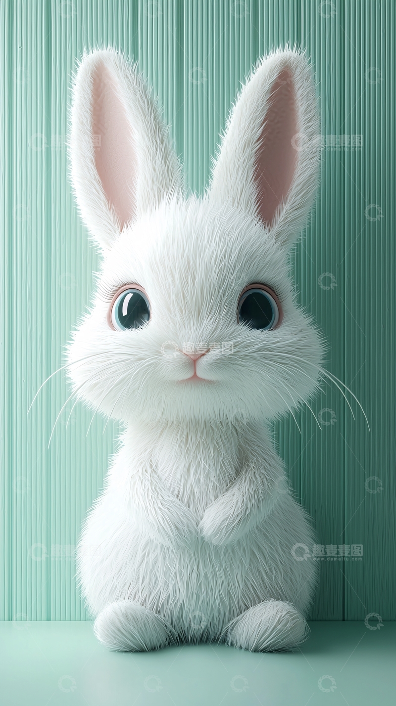 高清大图下载【趣麦麦图】可爱卡通小白兔