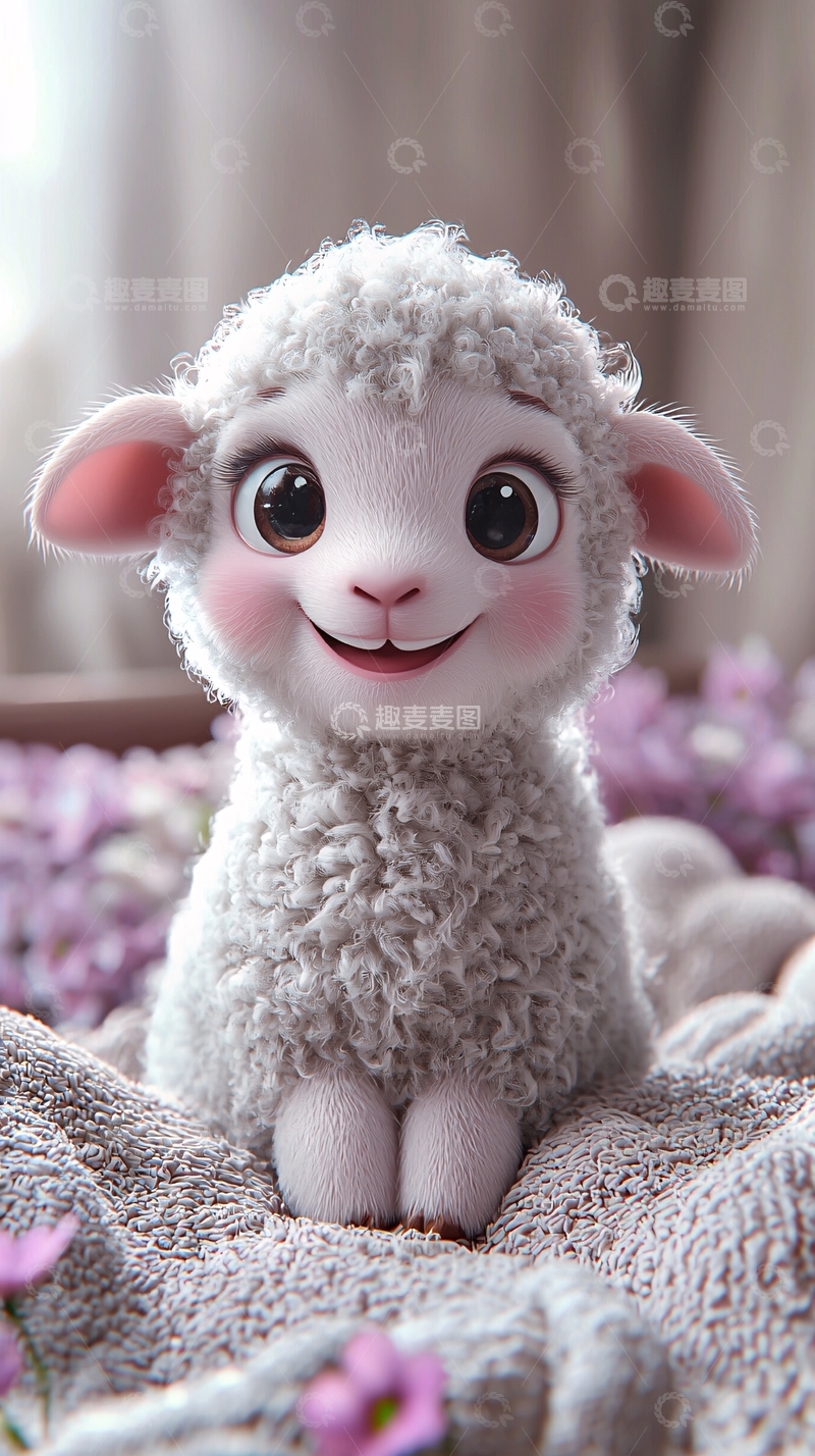 高清大图下载【趣麦麦图】可爱卡通小羊