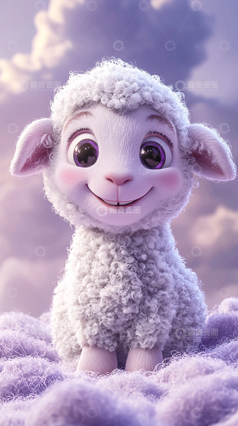 高清大图下载【趣麦麦图】可爱卡通小绵羊