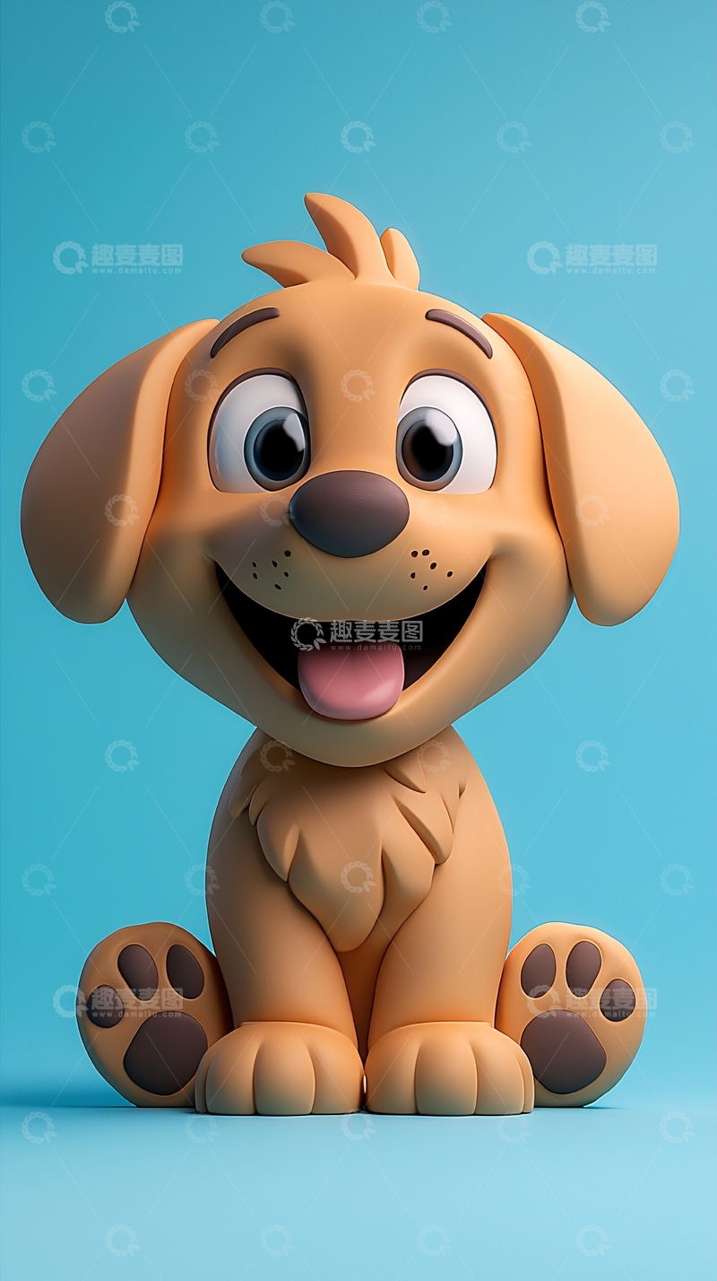 高清大图下载【趣麦麦图】可爱卡通小狗