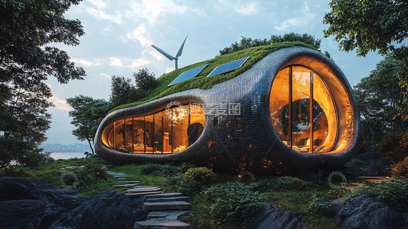 高清大图下载【趣麦麦图】未来生态房屋