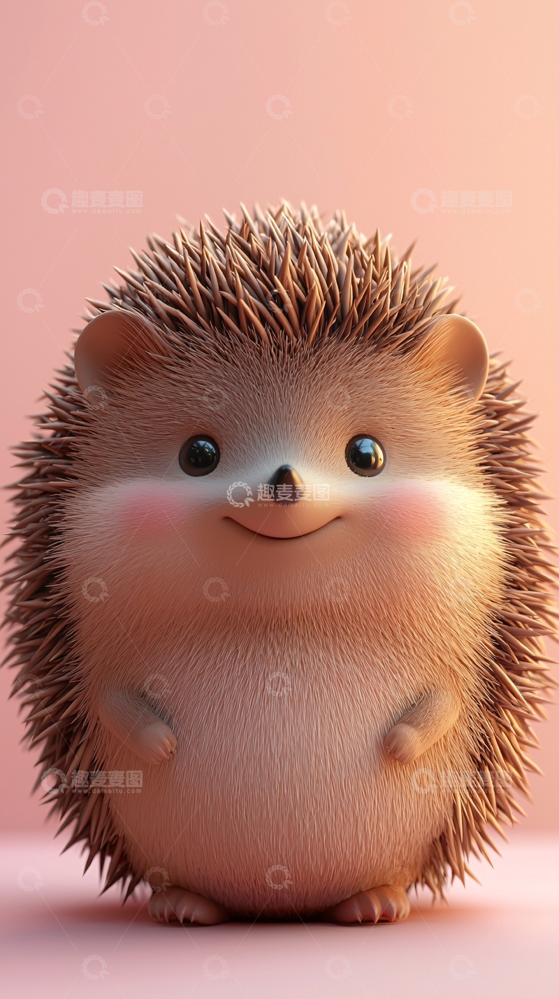 高清大图下载【趣麦麦图】可爱卡通刺猬